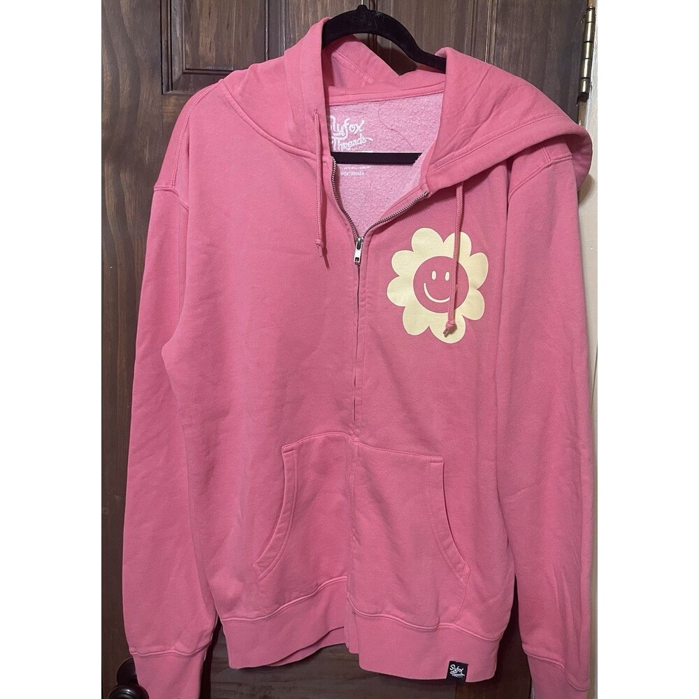 Sly Fox Threads "Not Like A Regular Mom" Pink Checkered Hoodie Size Medium